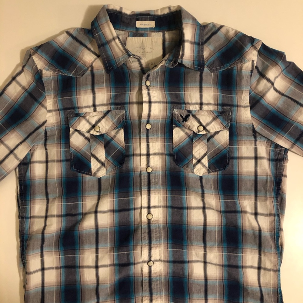 American Eagle Western Button-down vintage fit